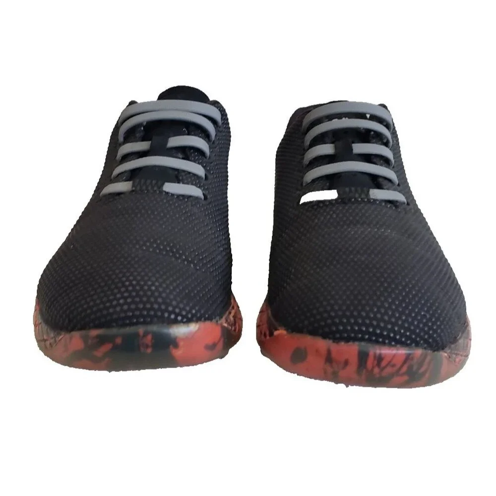 Nobull SuperFabric Trainer Men's Sz 7 Women's Sz 8.5 US Black Red Athletic Shoes